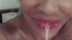 Fan takes pictures and gets his dick sucked! Fan Fuck n Suck Video  Cum swallowing and cum eating! Big Tits 6 feet tall MILF