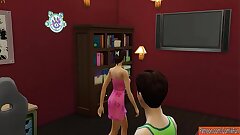 Progenitrix catches her lass masturbating in front of the computer and helps her lass to attempt sex for the first time