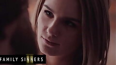 Brad Newman Cant Resist His Step Daughter (Natalie Knight) Straight away She Sneaks Into His Bed - Family Sinners
